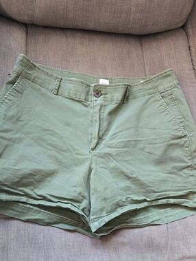 GAP Olive Green Cotton Bermuda Shorts